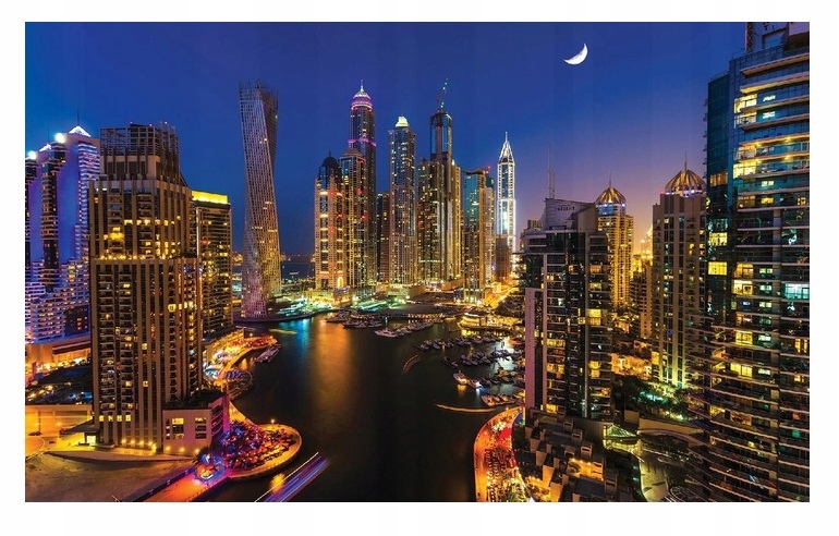 

Fototapeta Miasto Nocą Dubaj Nowoczesna 3D 254x184