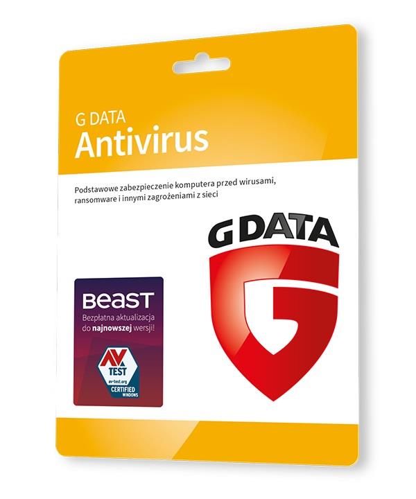 

G Data AntiVirus Karta Klucz 1 komputer 1 rok