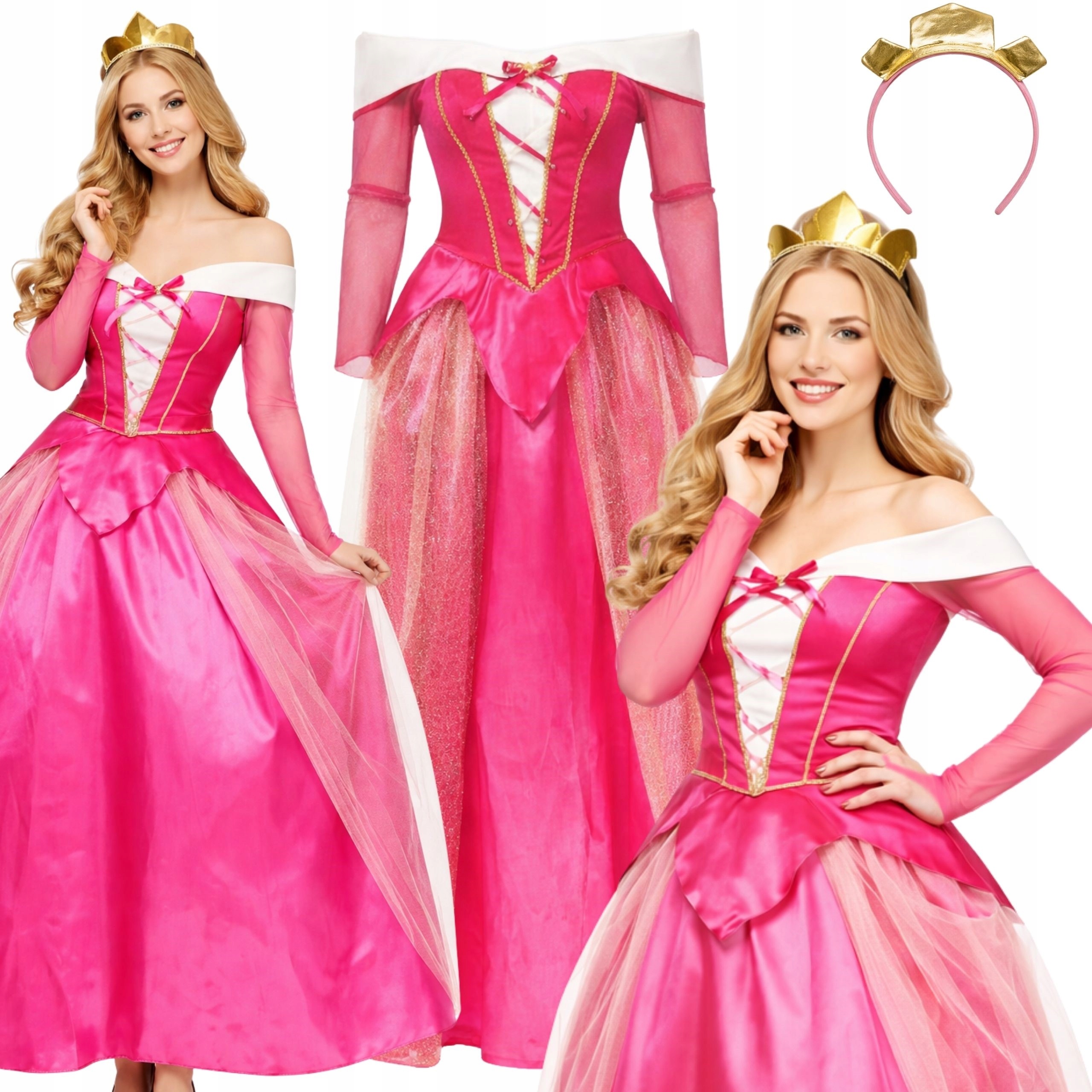 Kostým Aurory Šaty Aurora Šípková Růženka Cosplay Bal L XL 170 176 CM