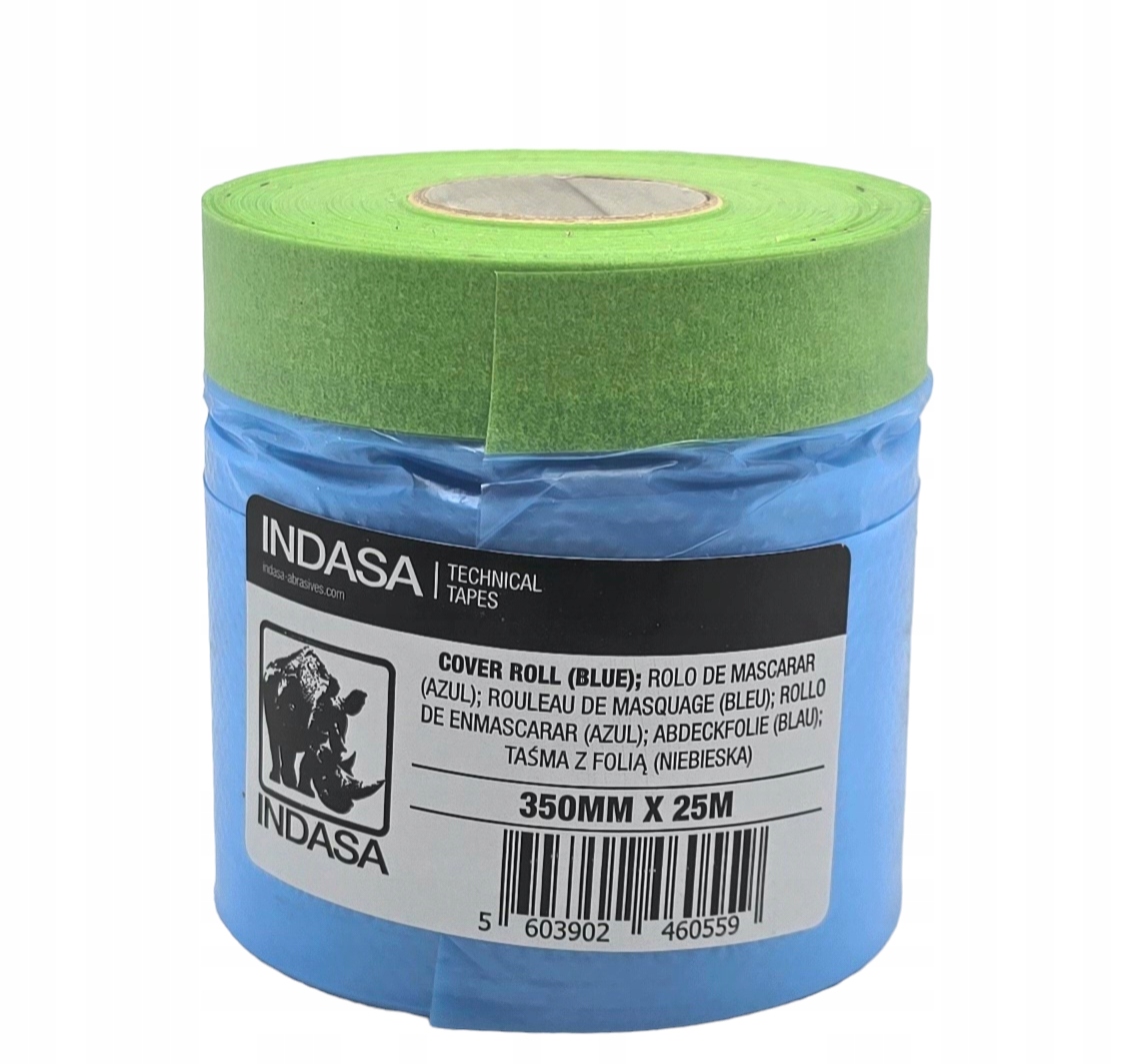 INDASA FOLIA MASKUJĄCA Z TAŚMĄ 350MM X 25M