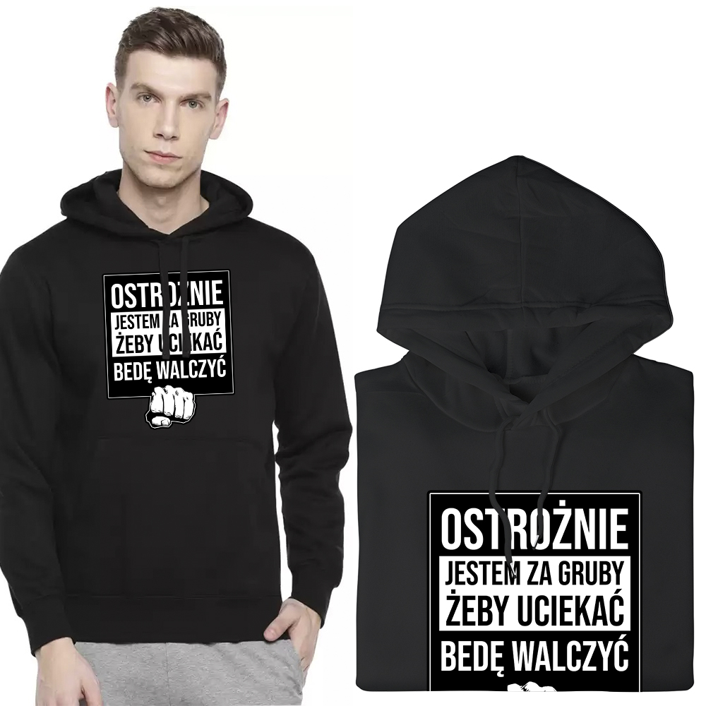 Pánská Mikina S Kapucí S Potiskem MIX Vzorů Černá XXL