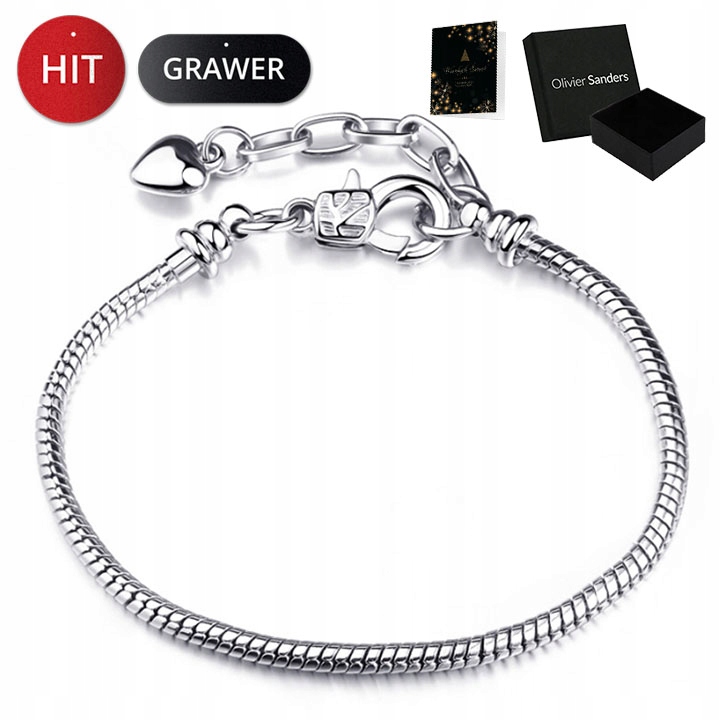 

Bransoletka Do Charms 925 Damska Srebrna Modułowa