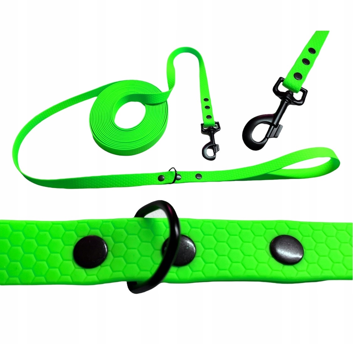 Vodítko Voděodolná Silná treningové vodítko Biothane Pvc 15 m 16 mm zelená