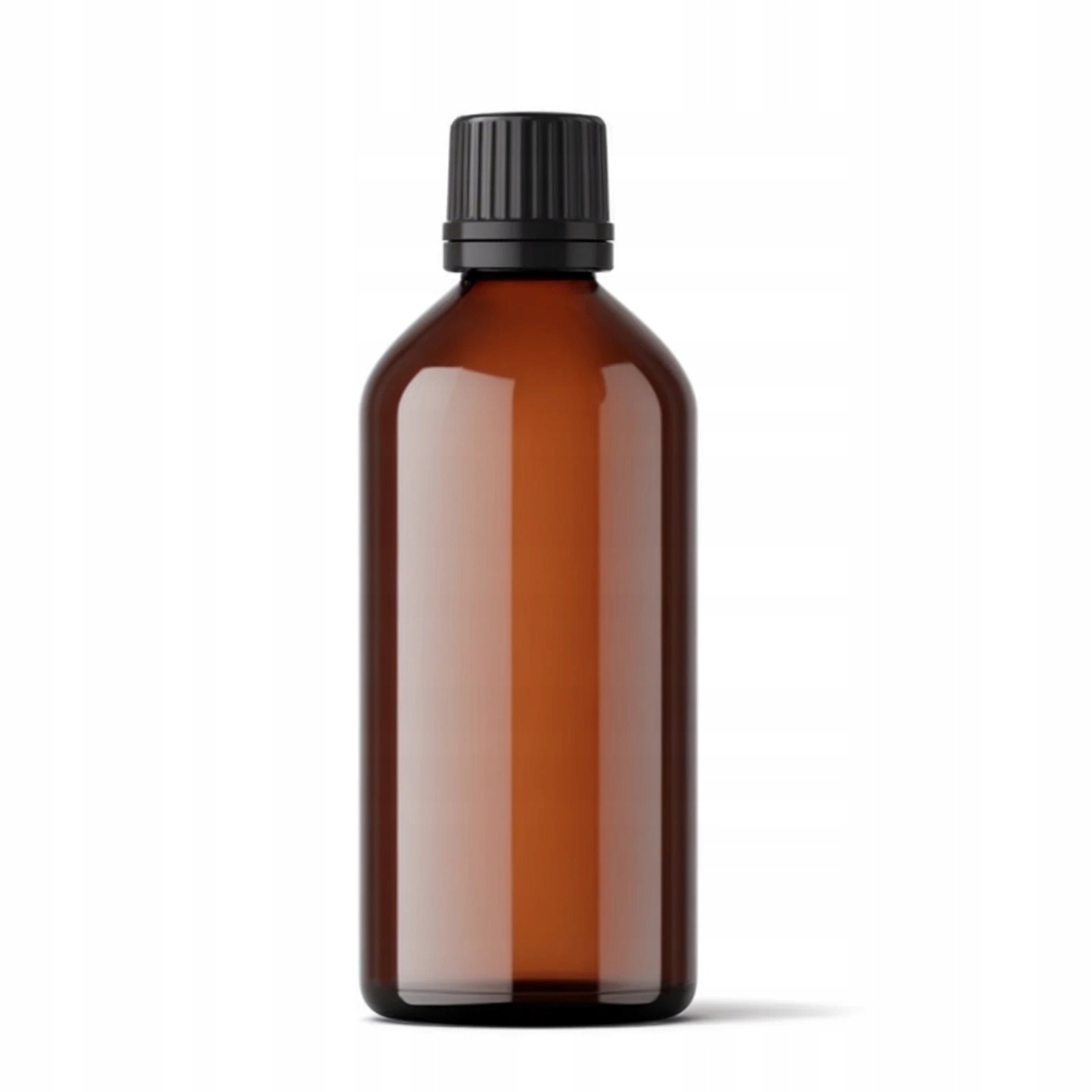 100 sztuk x 100 ml Butelka szklana z Uv Nakrętka Hdpe czarna 18/415 gwint