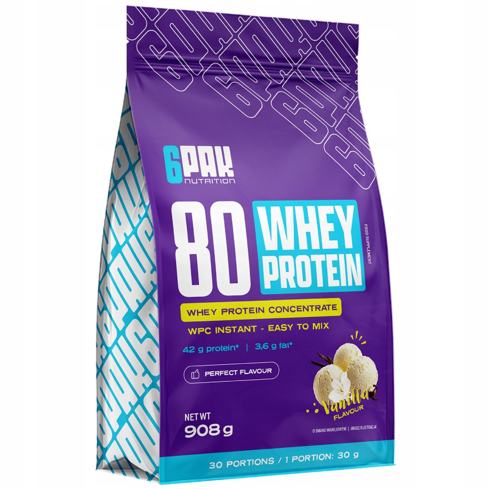 Balení 6 Kusů 80 Whey Protein 908 g Wpc 80 Protein – Pro zdravé budování