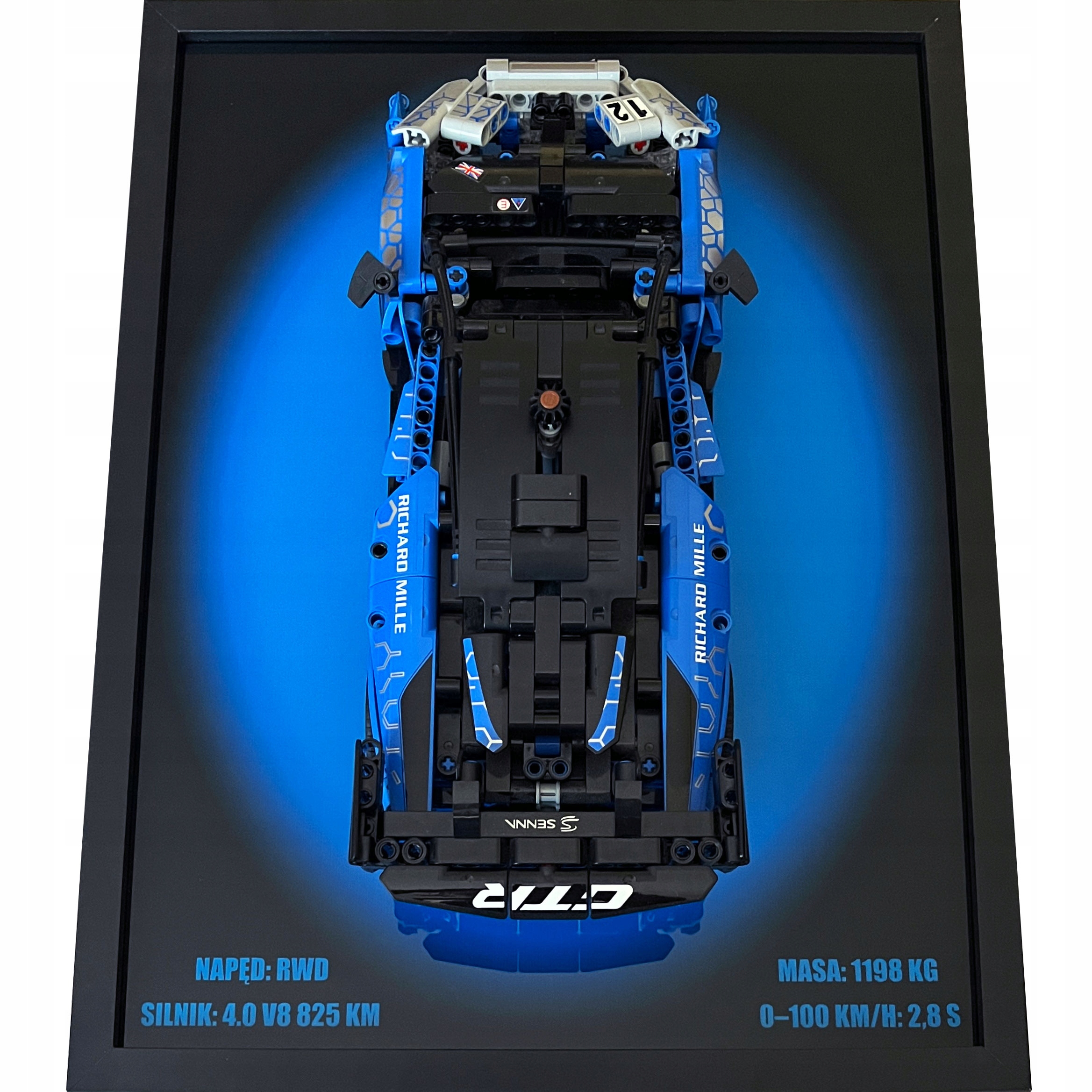 Rámeček s držákem na sadu Lego 42123 Technic McLaren Senna Gtr