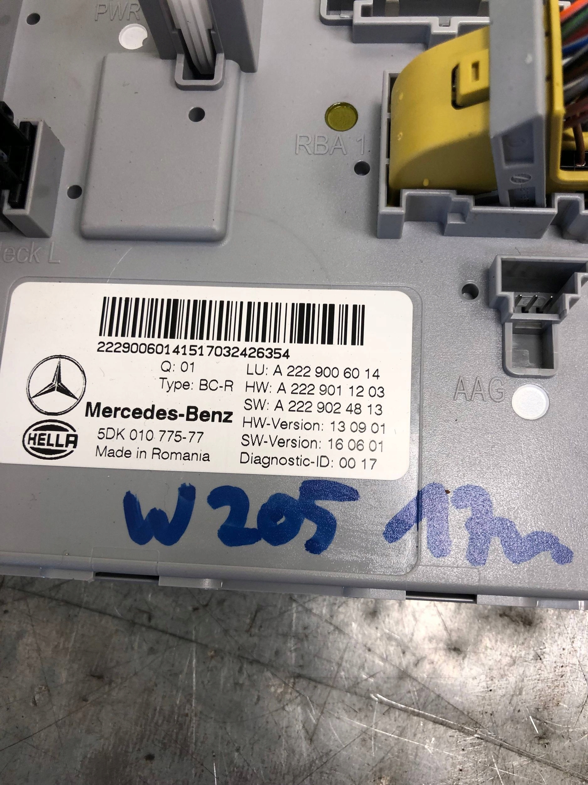 Module SAM MERCEDES W205 A2229006014