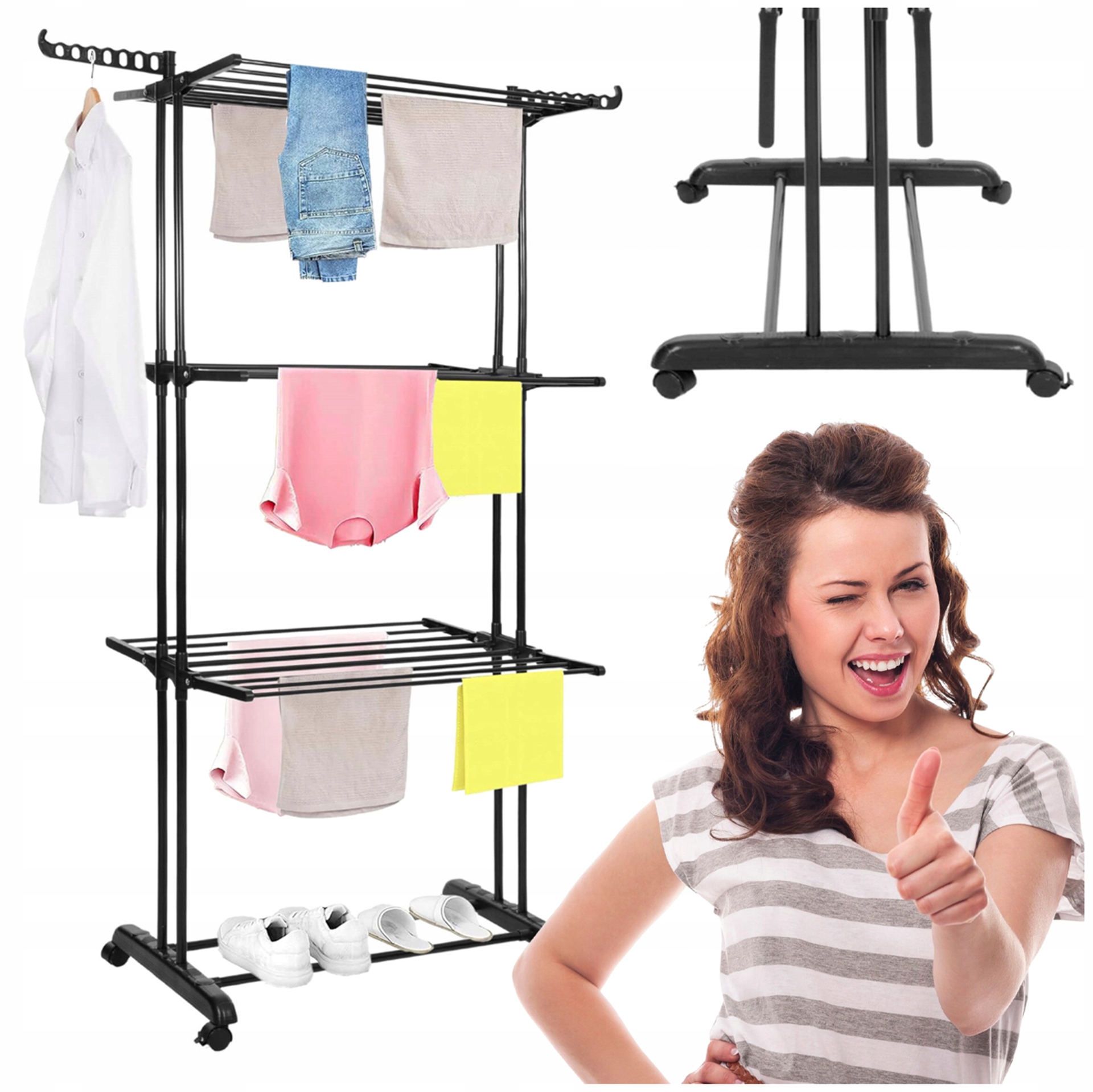 Levně Vertikální Sušák Na Prádlo, Rozkládací, Spodní Prádlo, Velký