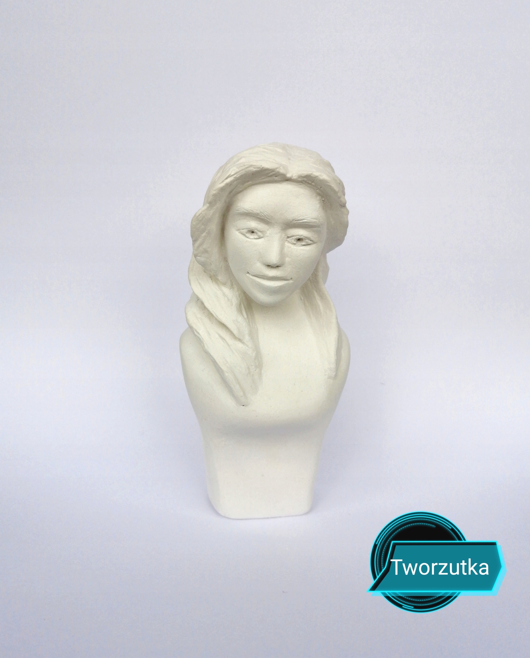 

Popiersie gipsowe do Aniołów , główka Aneta