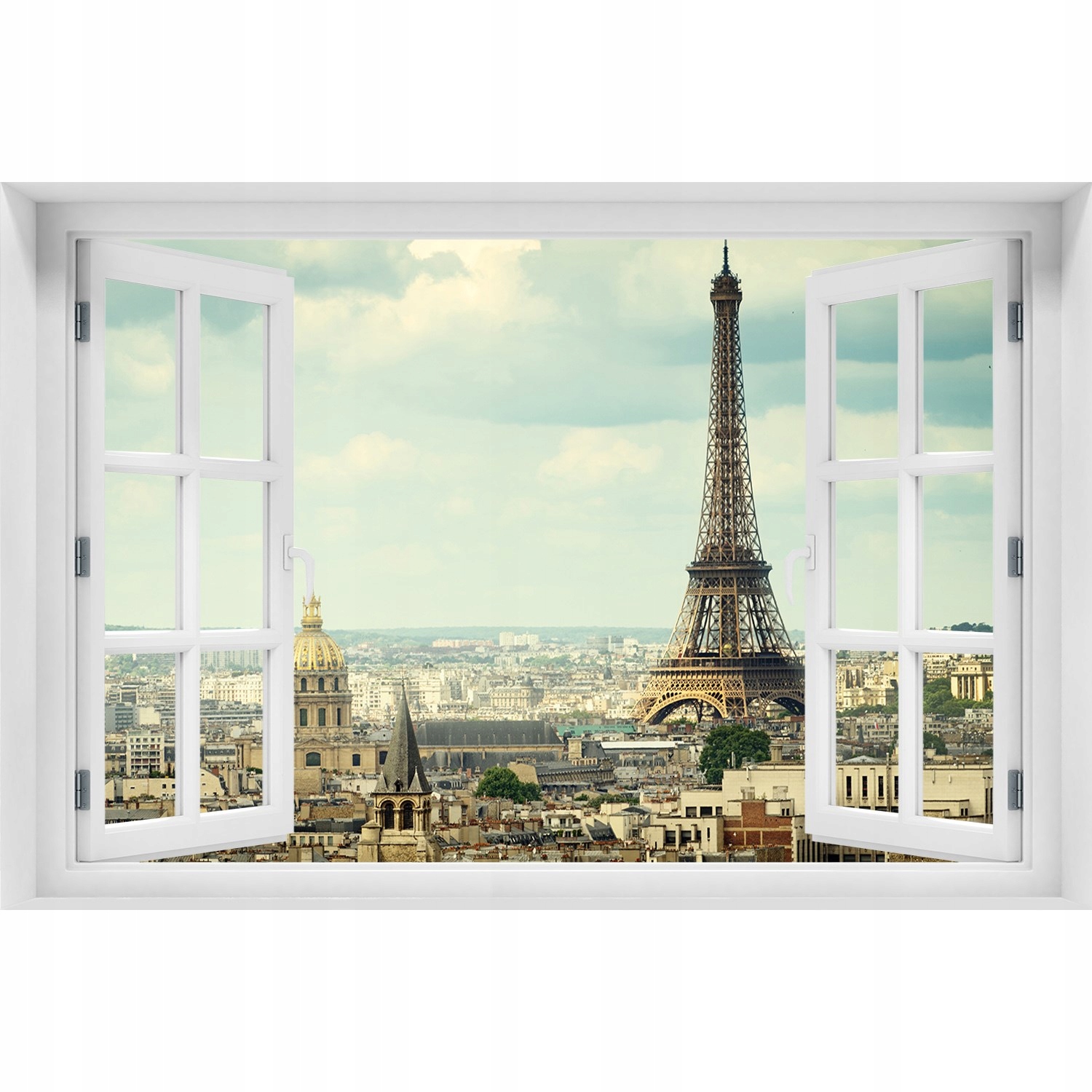 

Fotoobraz Naklejka 3D Okno Wieża Eiffla Paryż