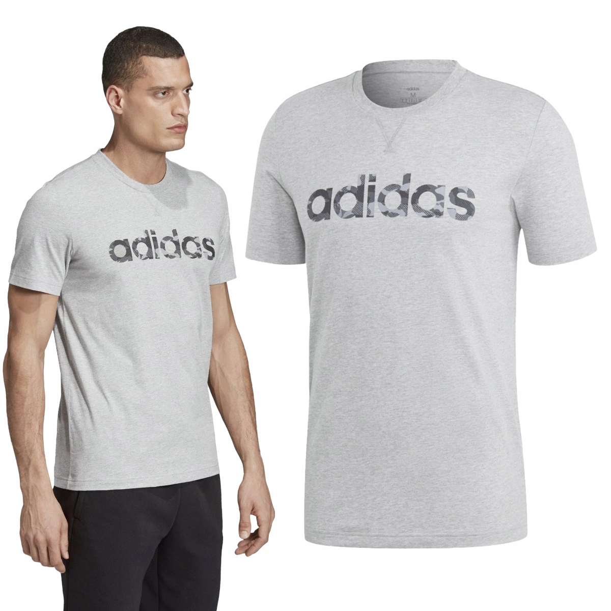 

Koszulka Męska Adidas Bawełna Camo Lin Tee M