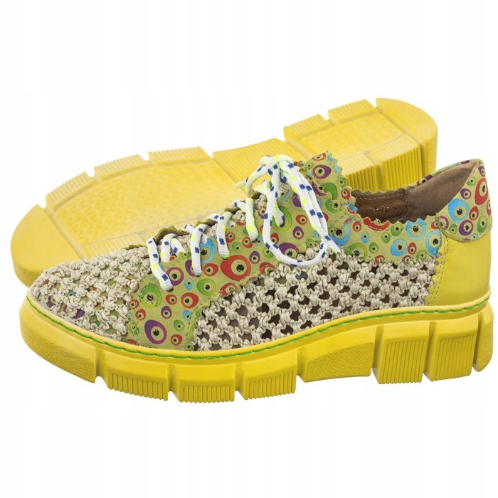 Polobotky Kožené Dámské Maciejka Limetka 05850-09 Žluté