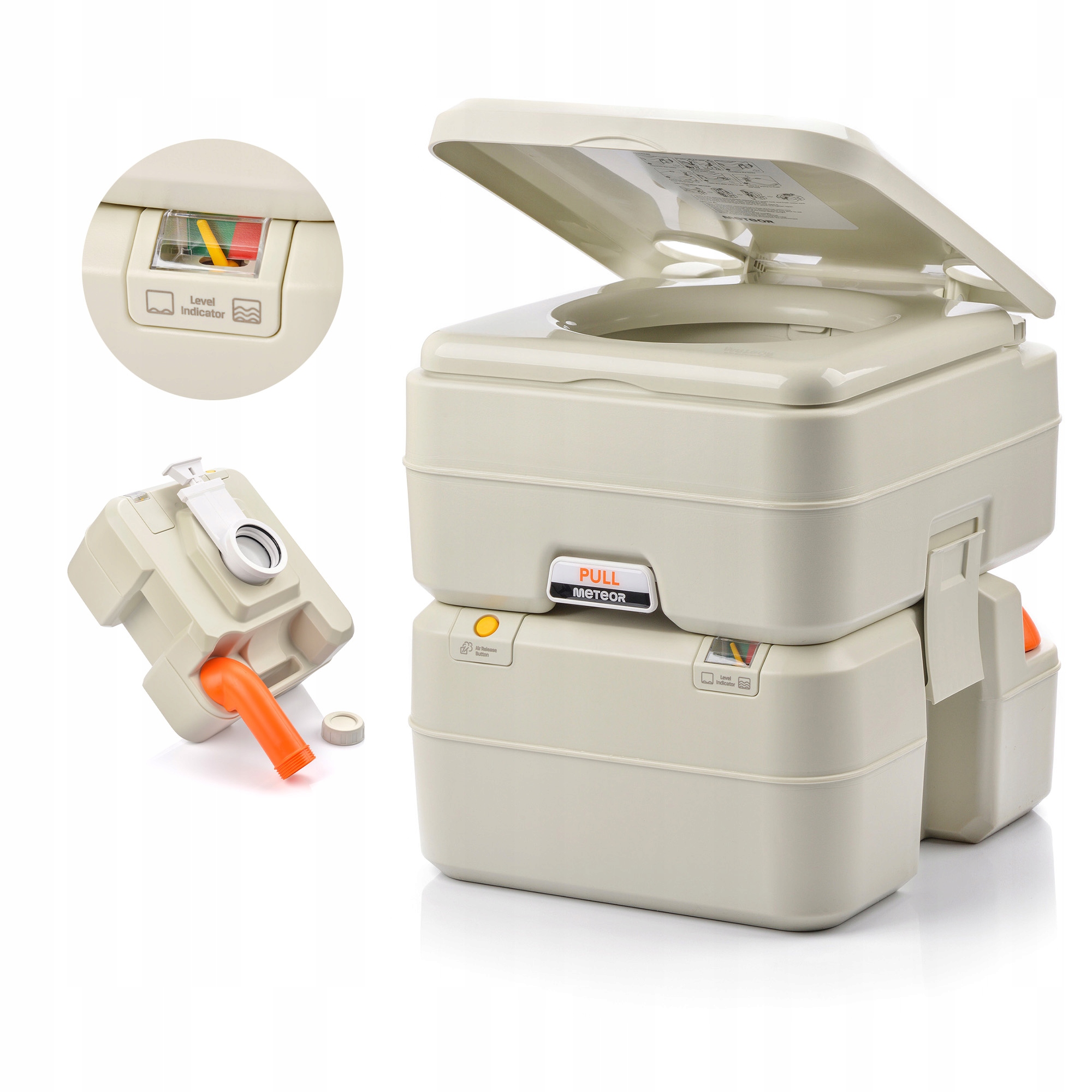 Přenosná Turistická Campingová Toaleta Meteor Wc 20 l indikátor naplnění