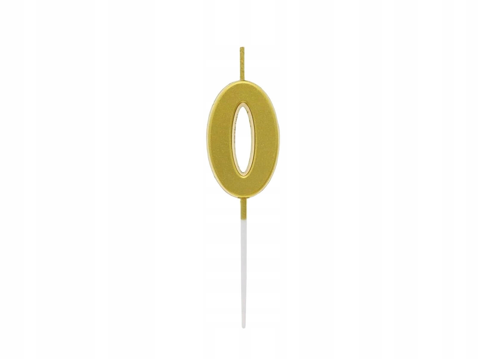 

Świeczka cyferka złota metaliczna 0 zero 9,5 cm