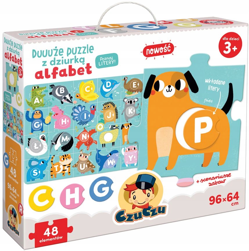 

Czuczu Duuuże Puzzle Z Dziurką Alfabet Litery 3+