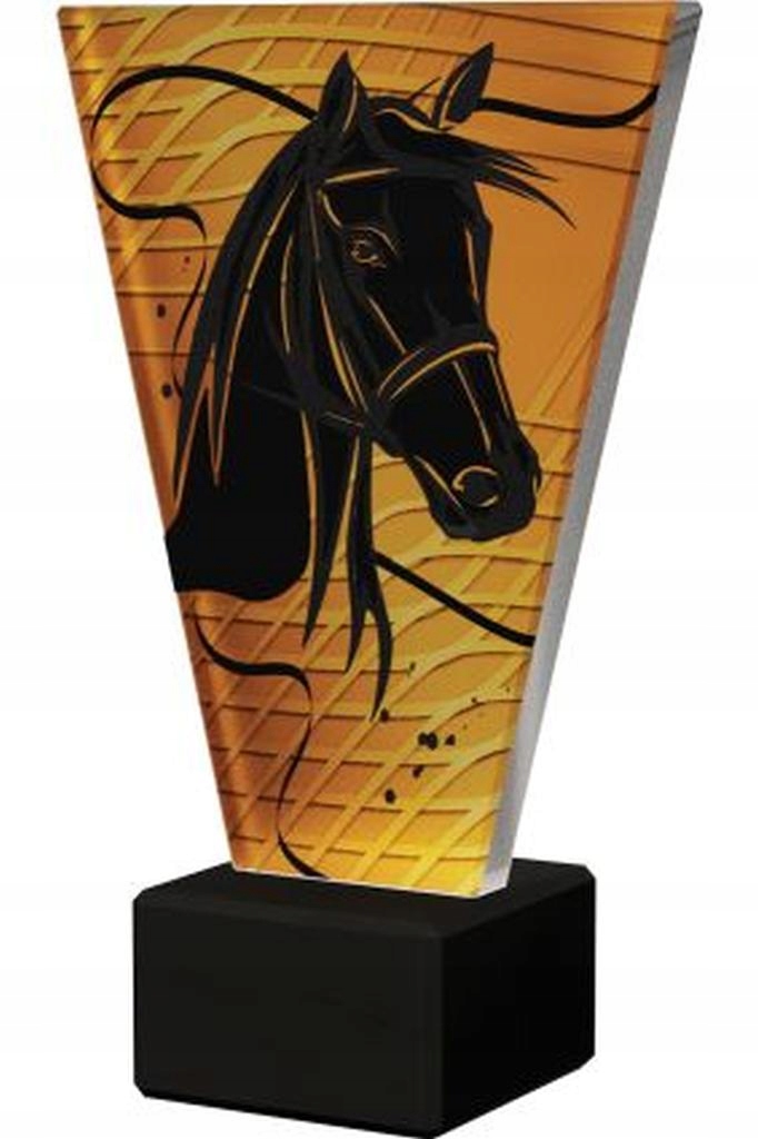Trofeum szklane Jeździectwo VL1-A/HOR/BK 22,5 cm z tabliczką