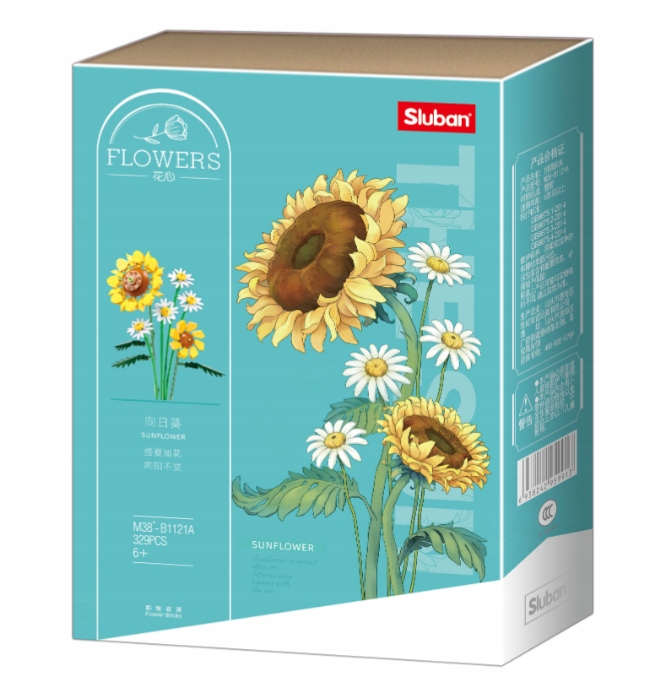 

Sluban Klocki Kwiatki Słoneczniki Flowers 329 el
