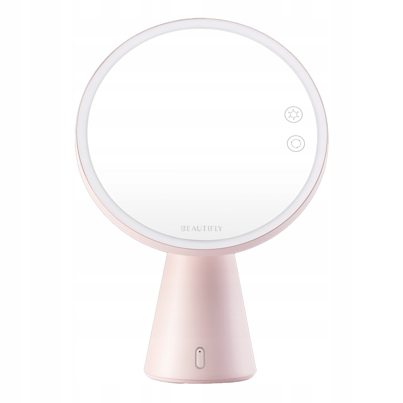Lusterko kosmetyczne stojące Beautifly Led Smart Moon Różowe do makijażu