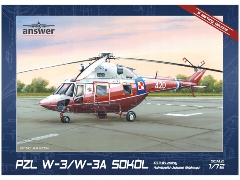 Vrtulník Pzl W-3/W-3A Sokol 103 Letecký pluk Njw model AA72004 Answer