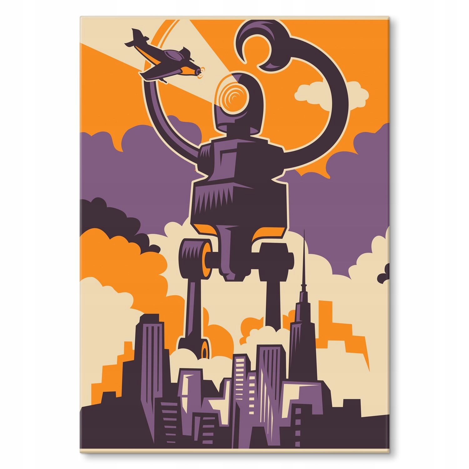 Kovový plakát Špatný robot Dárek 30 x 42 cm