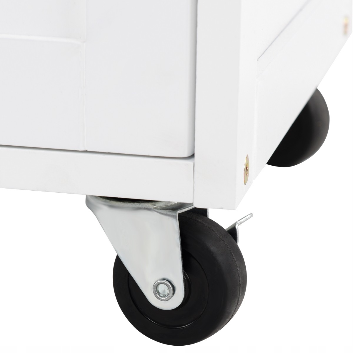 WÓZEK KUCHENNY WYSPA SZAFKA KOMODA NA KÓŁKACH BIAŁA Marka Costway