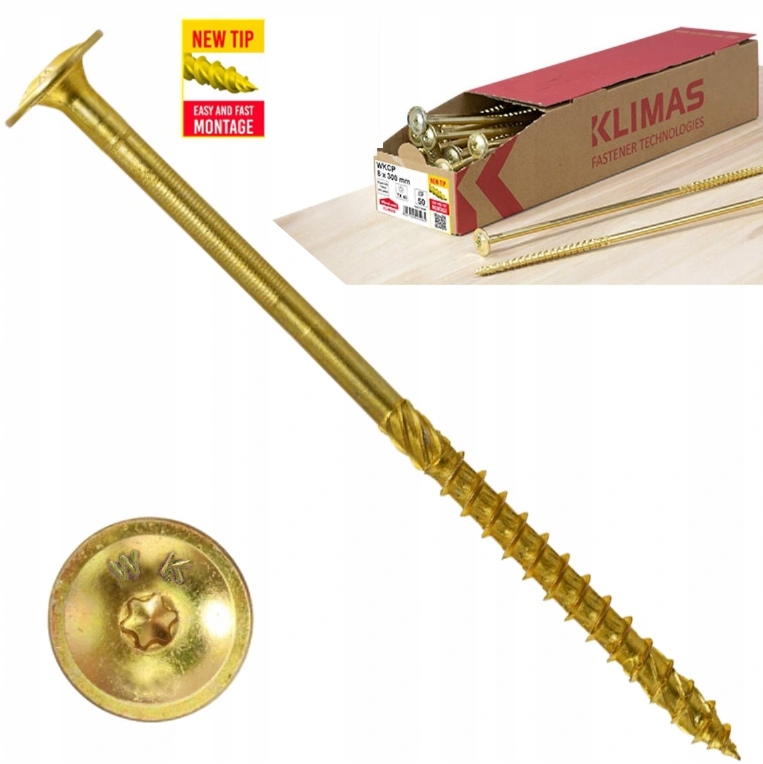 WKCP Wkręty ciesielskie 8x280 do drewna Torx Talerzowe + Bit TX40 EAN (GTIN) 5907704425458