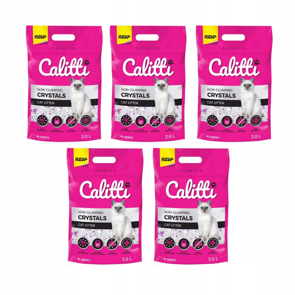 Sada silikonových svíček Calitti pro kočky Crystals 3,8 l * 5 ks