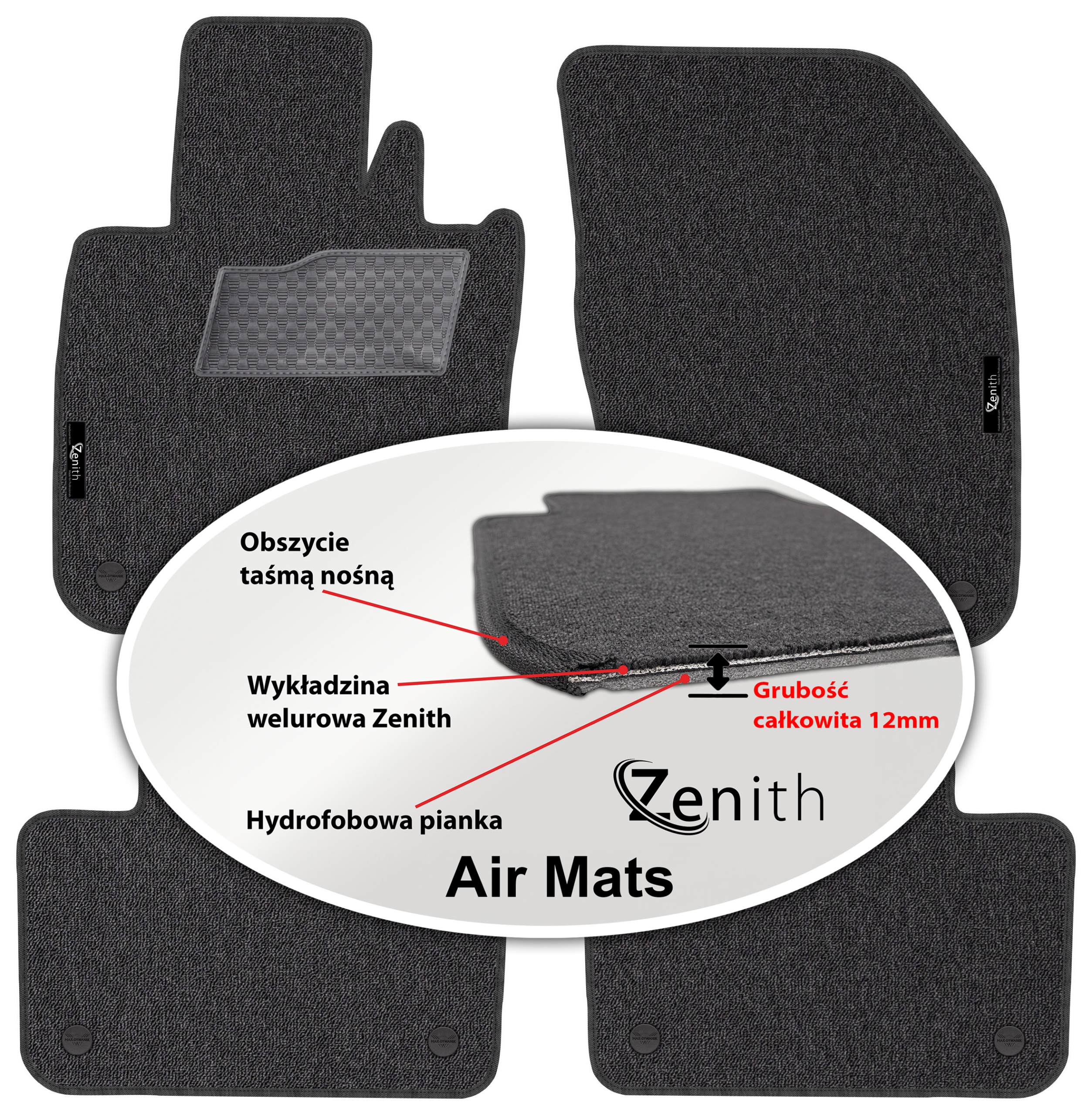 Volvo V60 II 2018 – Velúrové koberčeky do auta Zenith Air Mats