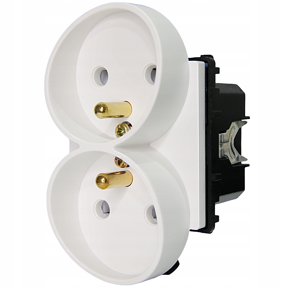 Moduł Gniazdo Podwójne z Bolcem do Ramek MIUUN Przeznaczenie Elektryczne