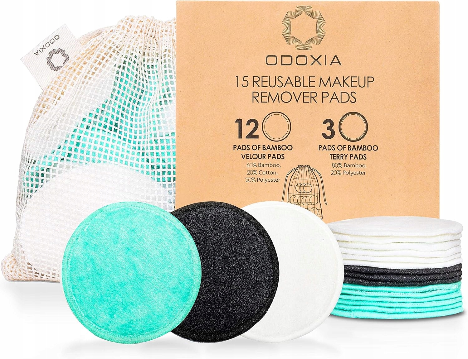 15 x Vločky Odličovací Podložky Na Obličej Přírodní Organické