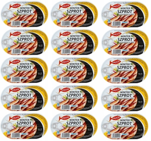 Levně 15 x 170 g Graal Šprot poduzený v oleji winter Karton