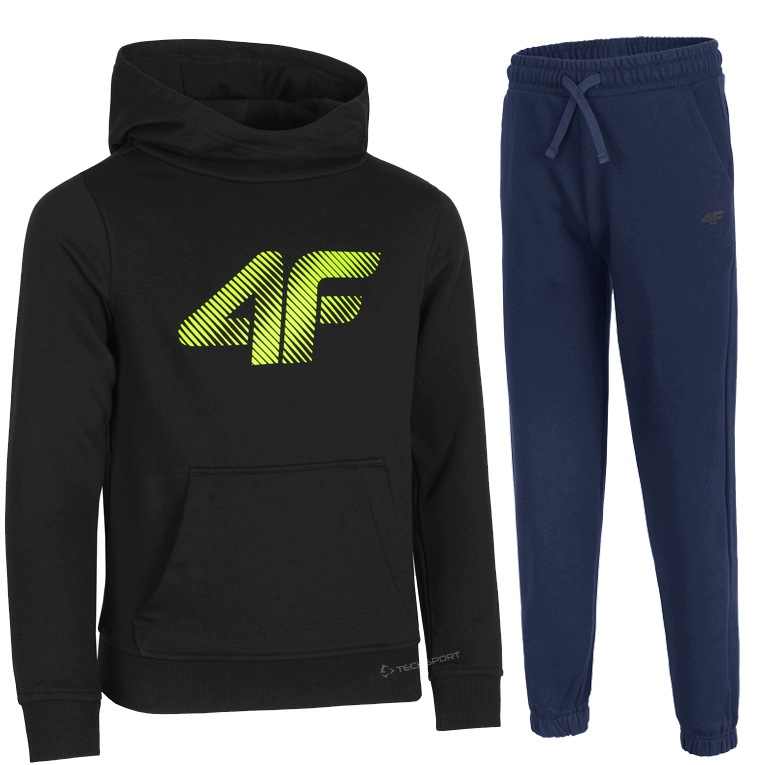 4F Ocieplany Chłopięcy Dres Komplet Bluza Kangurka Spodnie rozm 164