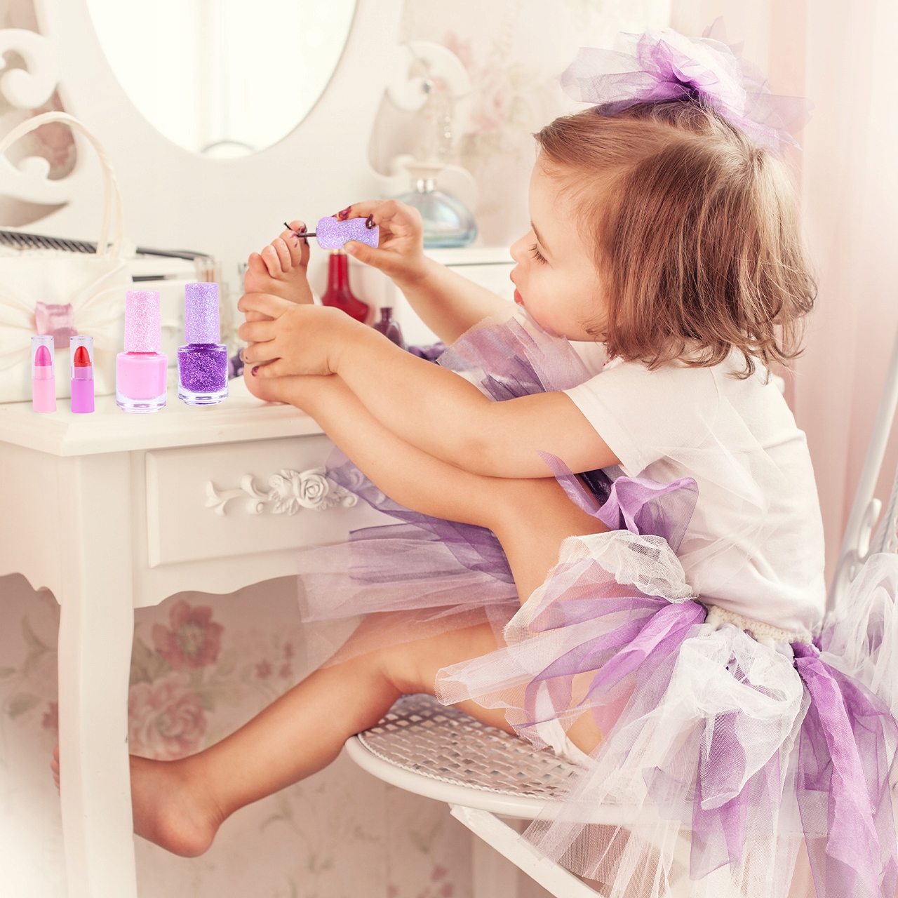 KUFEREK KOSMETYKÓW MAKEUP dla dzieci ZESTAW DO MALOWANIA makijażu TOREBKA Kod producenta Z893