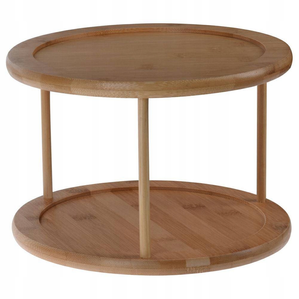 

Obrotowa Piętrowa Patera Taca Bambusowa 25x18