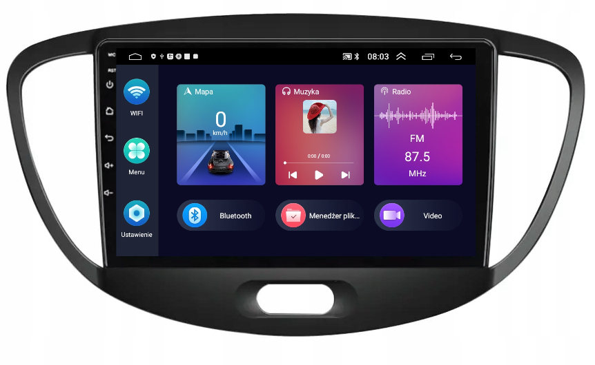 Rádio Gps Android Wifi Navigácia Hyundai I10 2007-2013 Carplay Bt 2GB 64GB