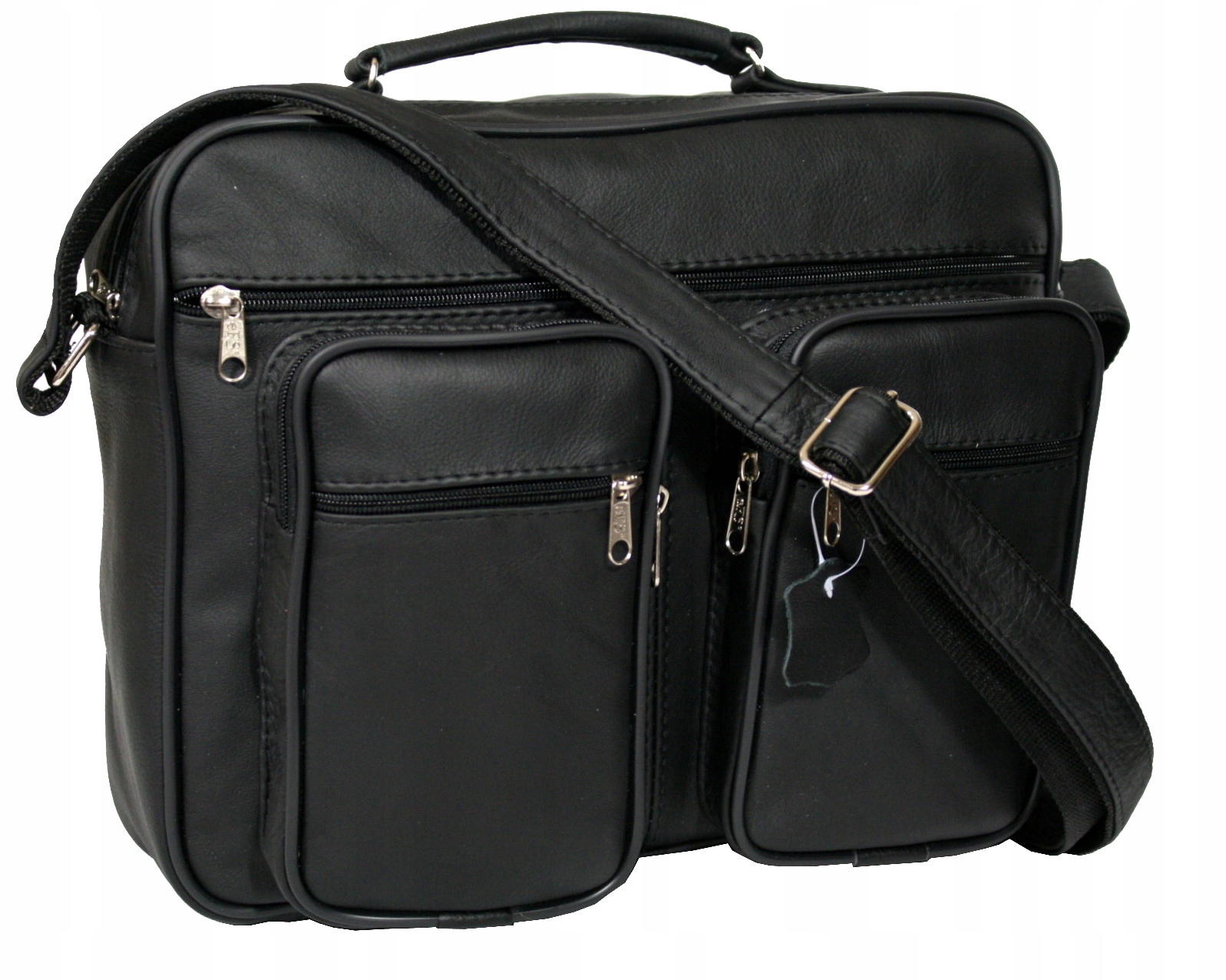 Pánská kožená taška přes rameno velká kabelka přes rameno vintage polská výroba A4