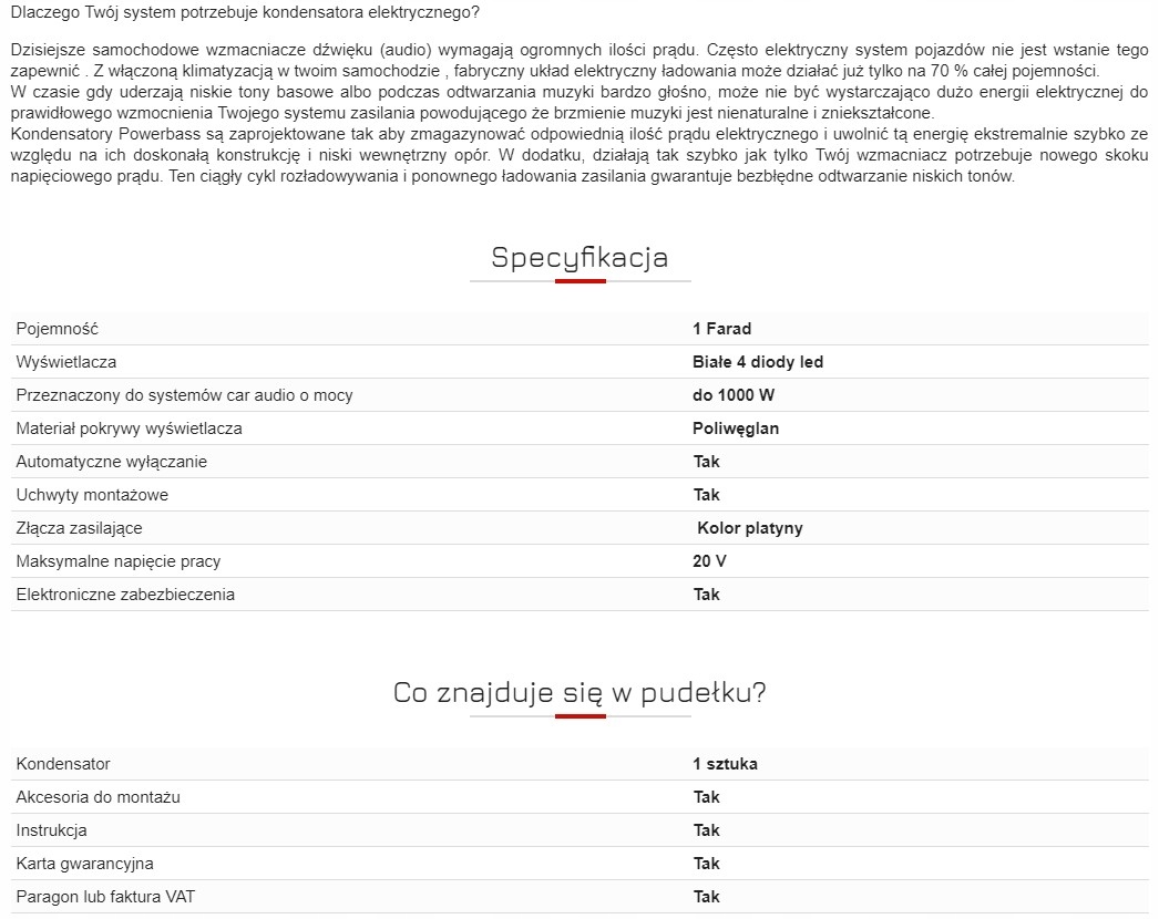 Ground Zero GZTC 1.0FX kondensator 1 farad z LCD Kod producenta GZTC 1.0FX