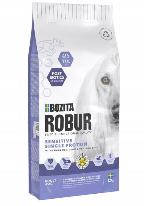 Levně Bozita Robur Sensitive Single Protein Lamb 12kg Jehněčí Nové Šaty Graf.