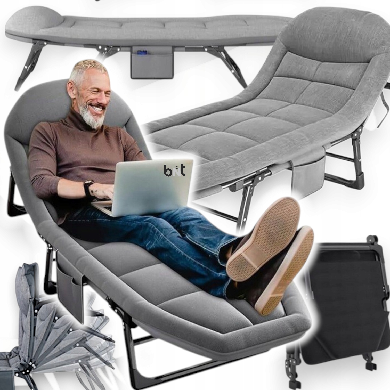 Lehátko Cestovní Postel Skládací Lehátko S Polštářem Velká Pohodlná Matrace