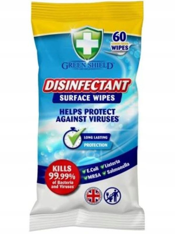 

Green Shield chusteczki dezynfekcyjne 60szt Uk