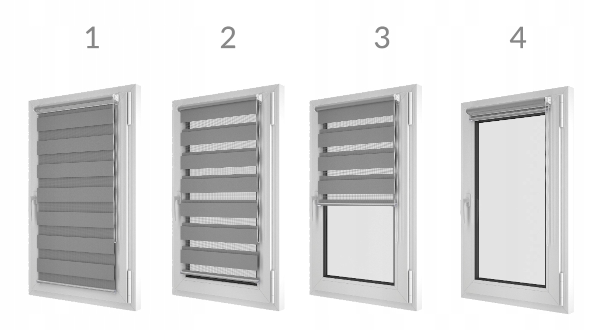 Beżowa Ozdobna Roleta Dzień Noc Balkon 71x220 cm Szerokość produktu 71 cm