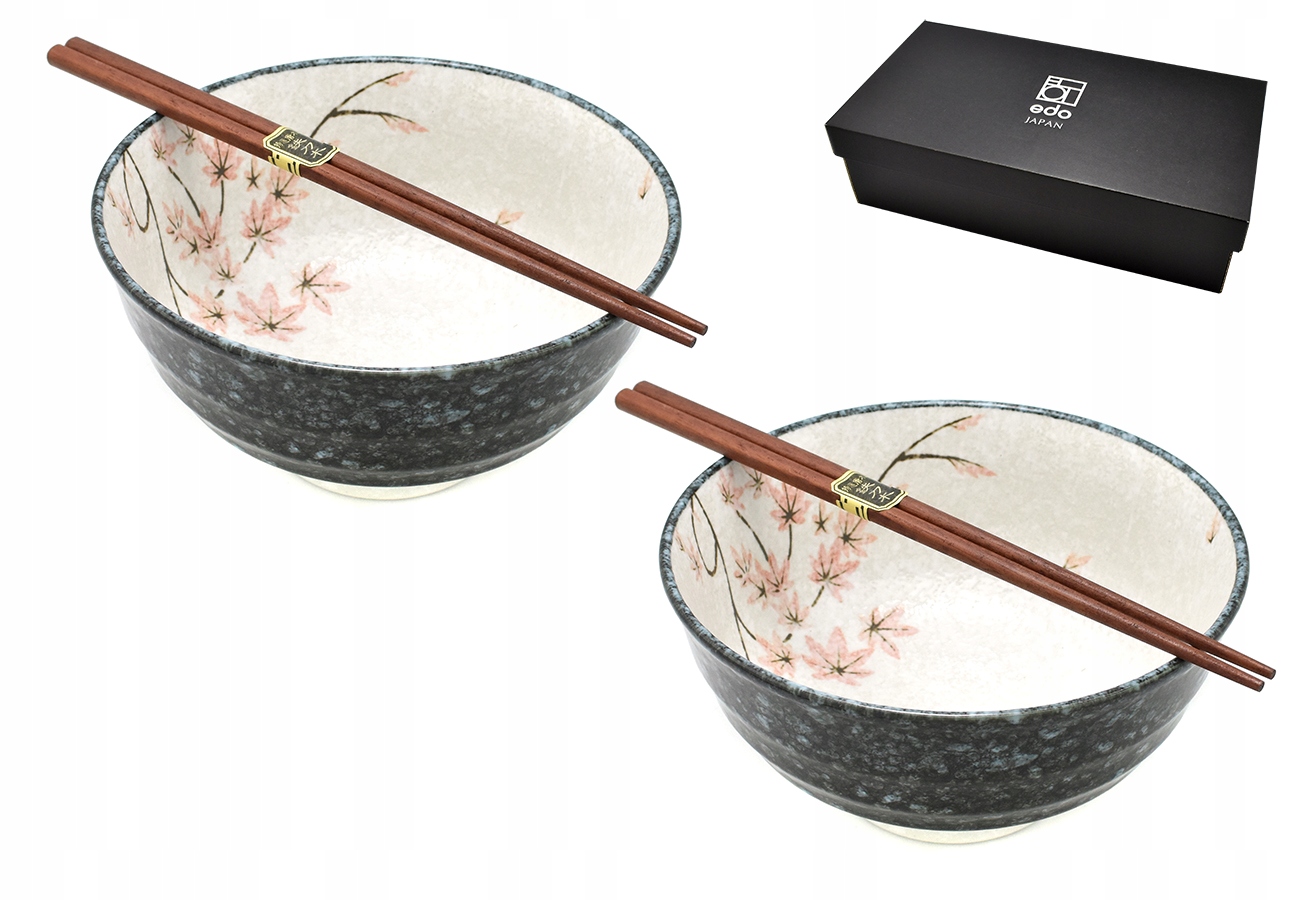 Sada 2 misek s paličkami Udon Maple Leaf 750 ml Box