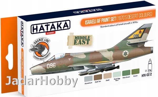 Sada barev Hataka Hobby HTK-CS12 Israeli Af (pouštní barvy 70. let)”