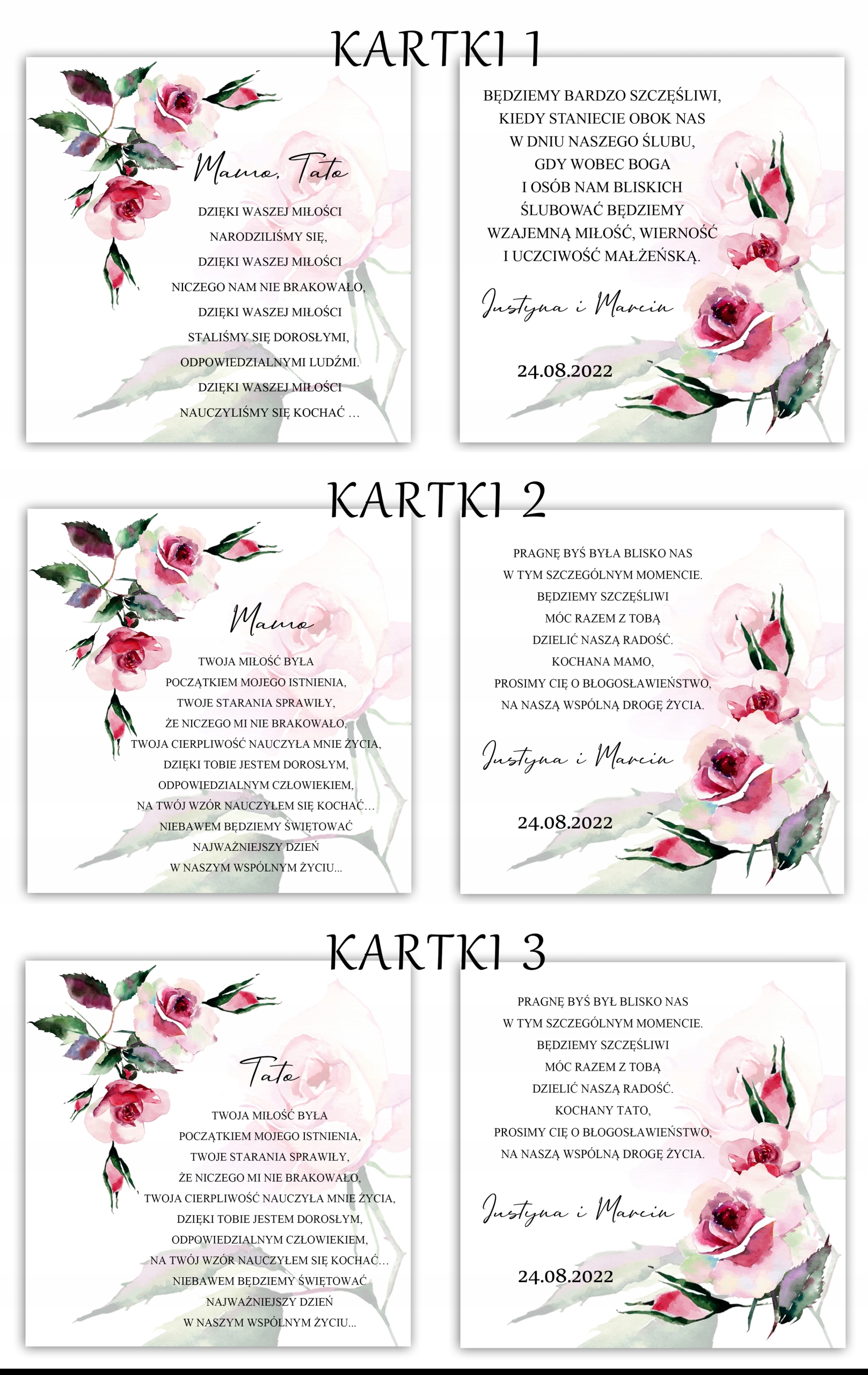 PUDEŁKO DREWNIANE ZAPROSZENIE DLA RODZICÓW NA ŚLUB WESELE AKWARELA Marka Wyczaruj Prezent