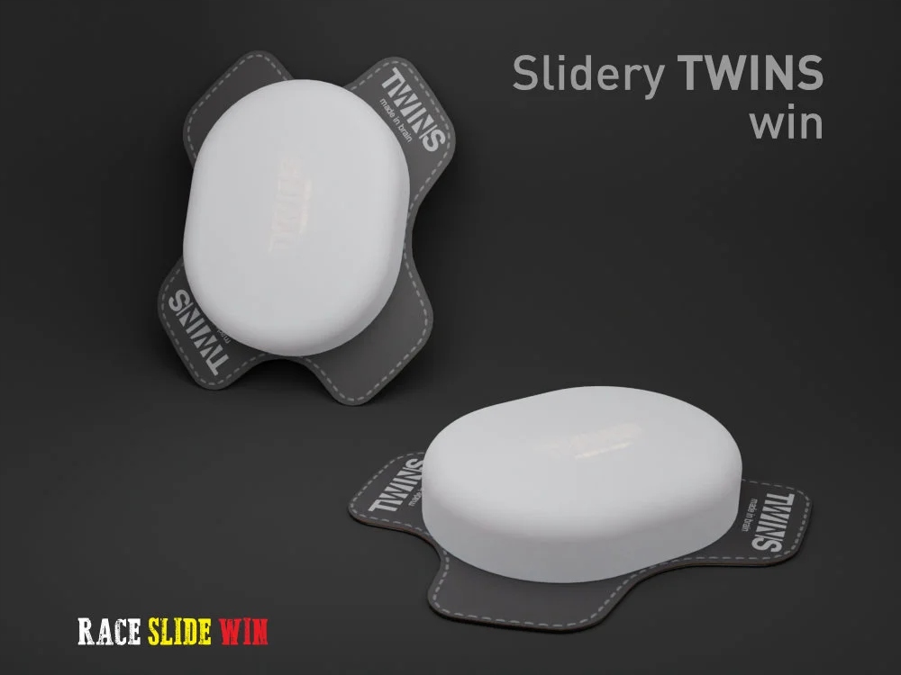 Polymerové tréninkové slidery na kolena Twins Win slidery pro kvalifikaci