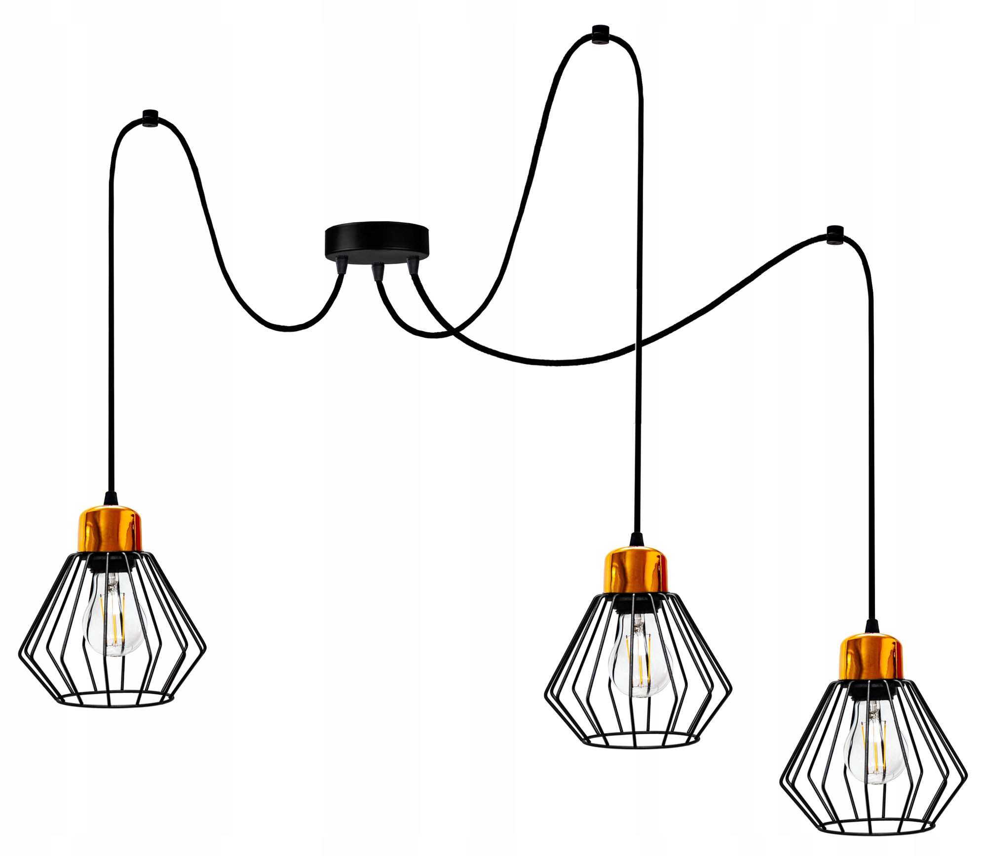 

Lampa Wisząca Sufitowa Żyrandol Pająk Edison Loft