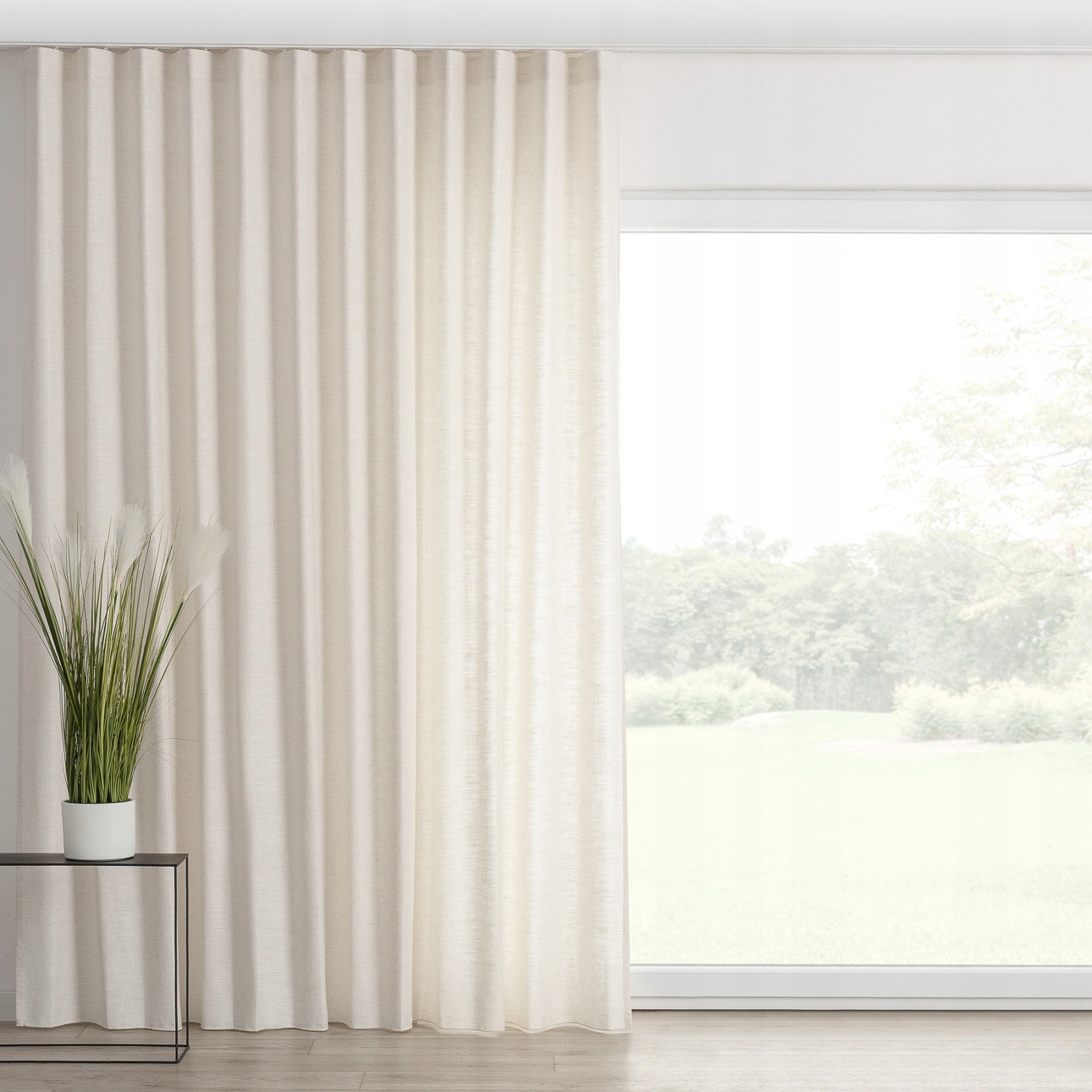 Záves na páske wave 130 x 260 cm biely