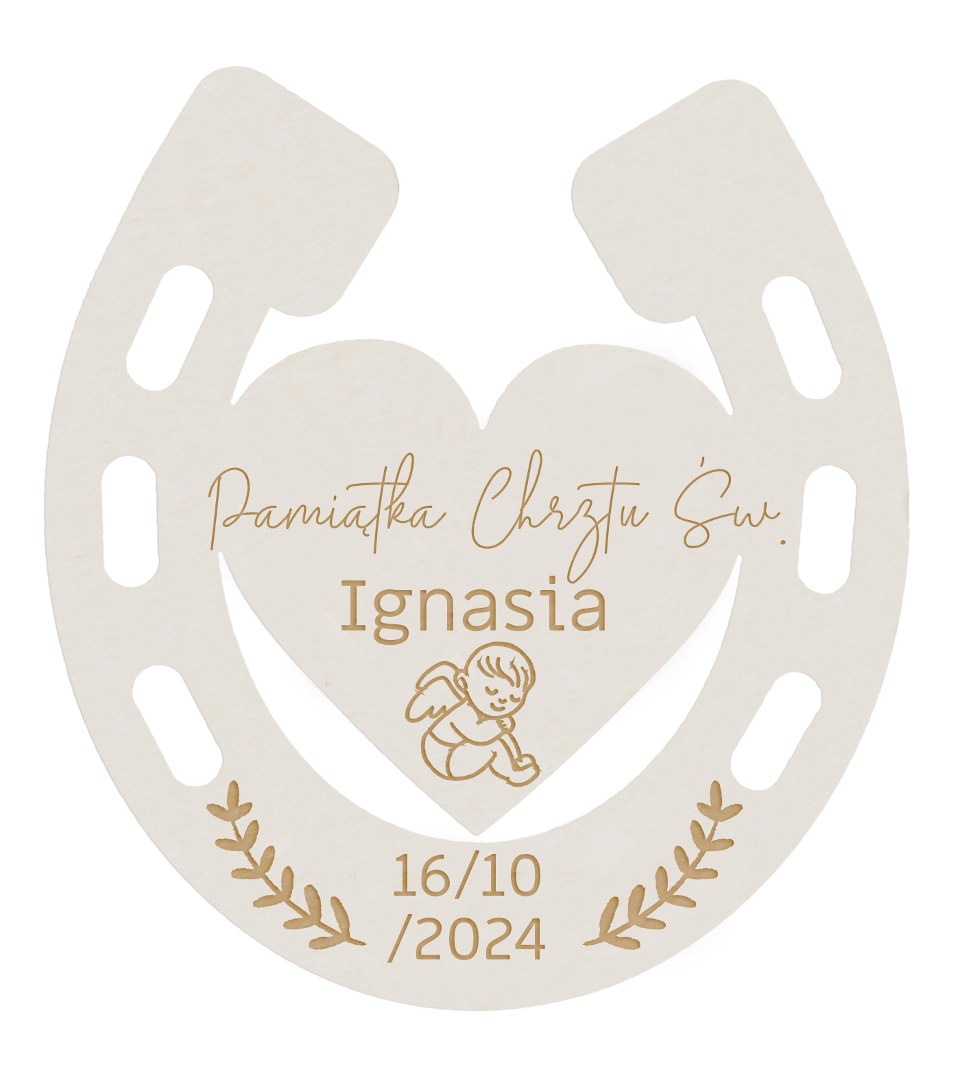 PODZIĘKOWANIE DLA GOŚCI CHRZEST MAGNES PODKOWA