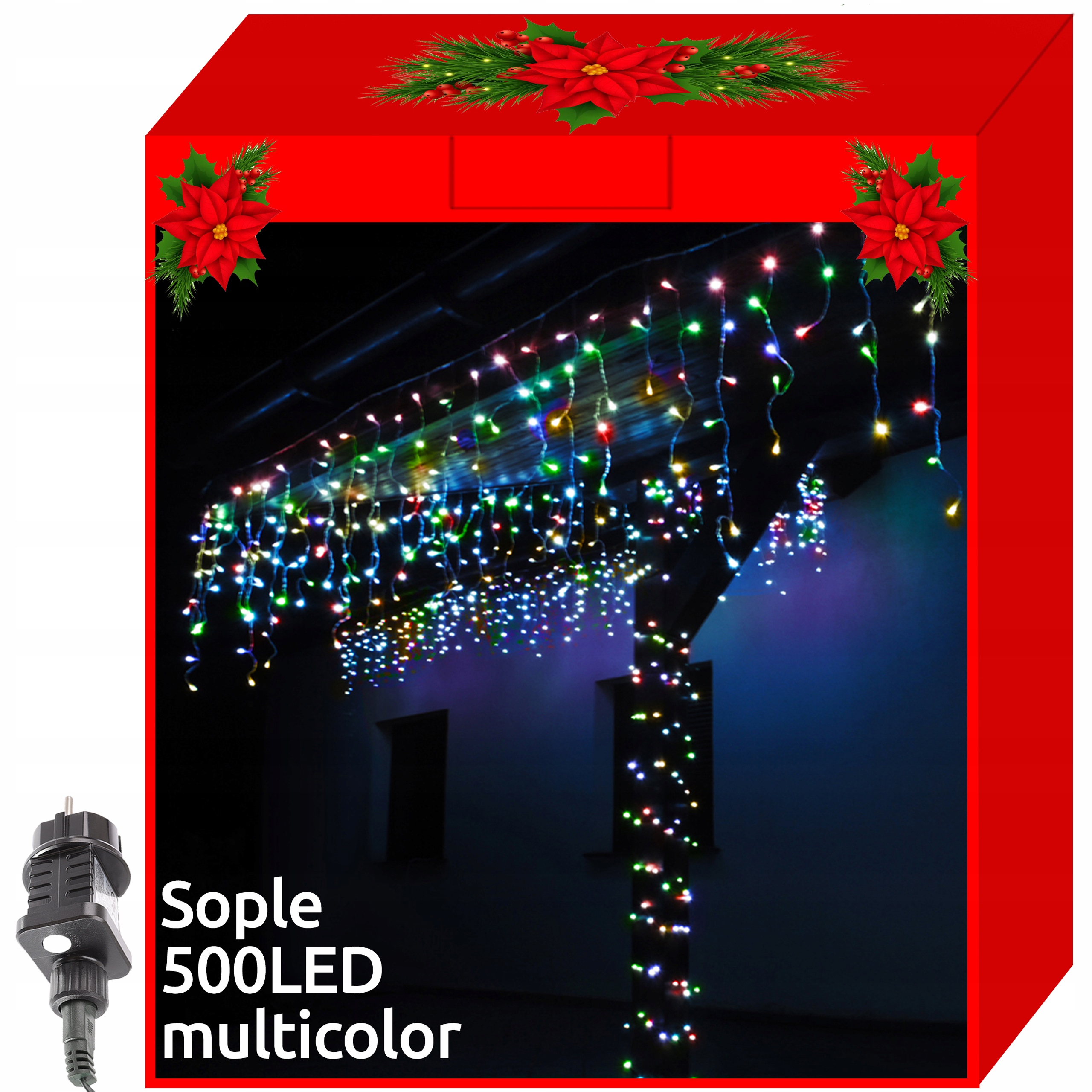 

Sople Kurtyna Świetlna 8 Trybów 500LED Lampki XXXL