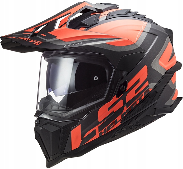 LS2 MX701 Explorer Alter Matná Čierna Oranžová cross enduro prilba 3XL (65-66cm)